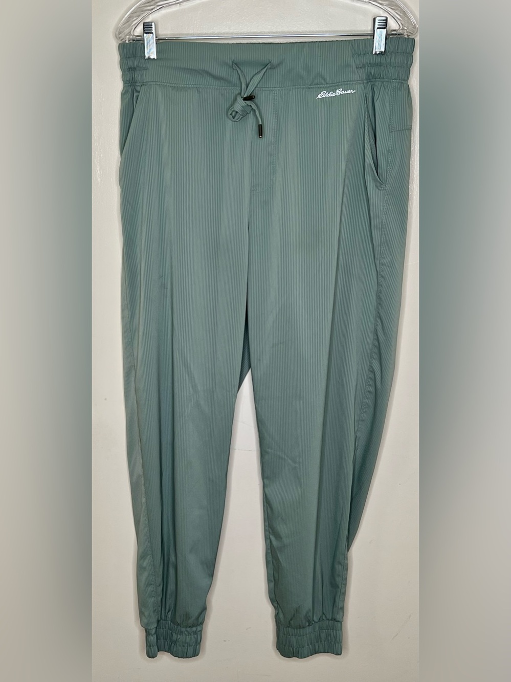 Eddie Bauer Track Jogger Pants, Chinois Green, Women’s Large